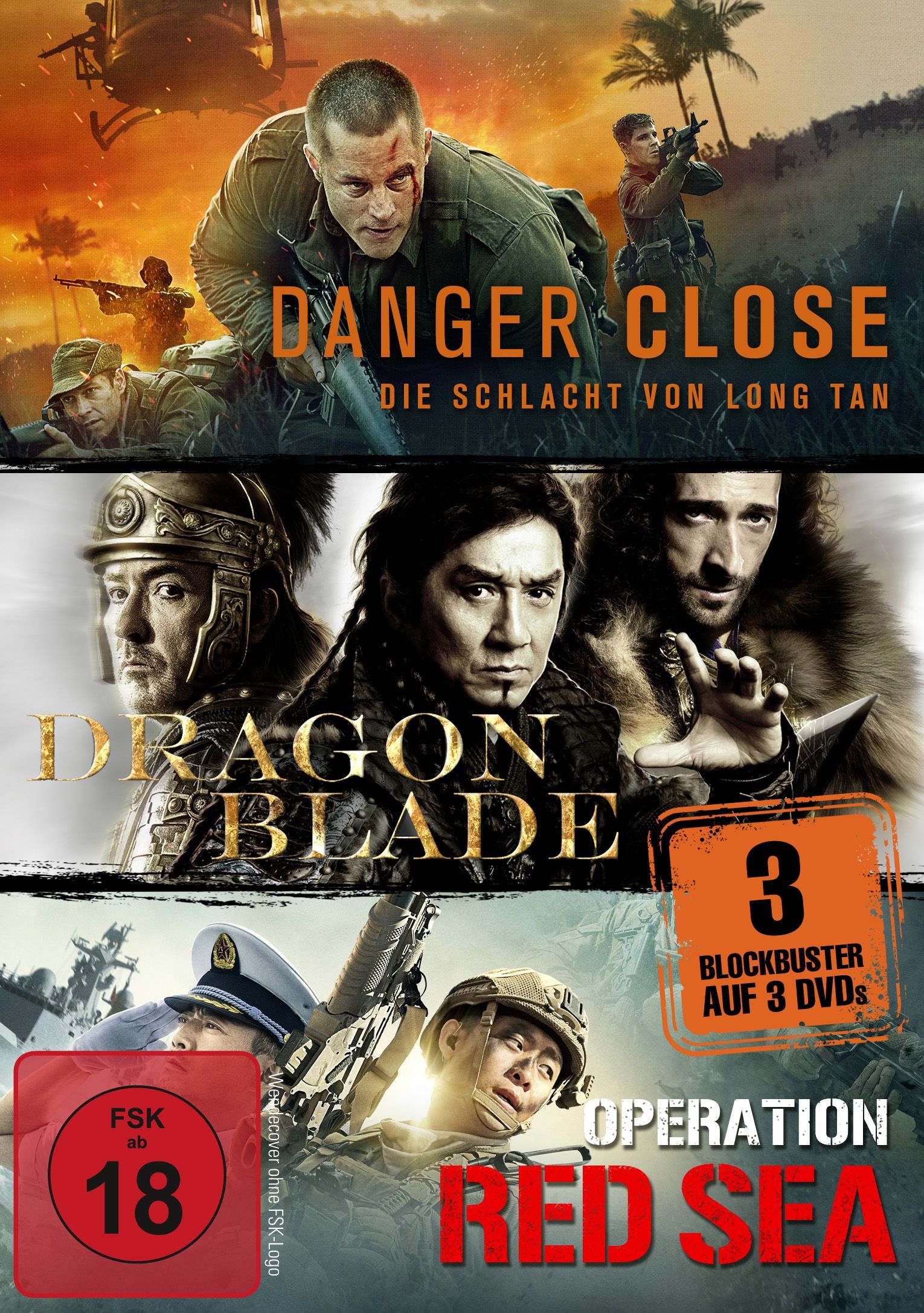 Danger Close / Dragon Blade / Operation Red Sea (Kriegsfilm-Box) (3 Discs)