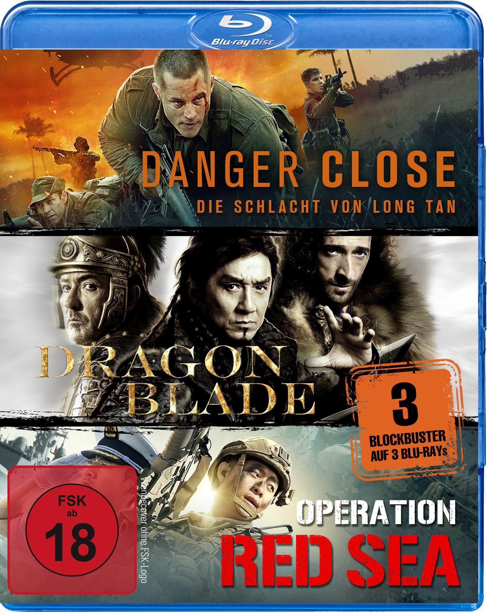 Danger Close / Dragon Blade / Operation Red Sea (Kriegsfilm-Box) (3 Discs) (BLURAY)
