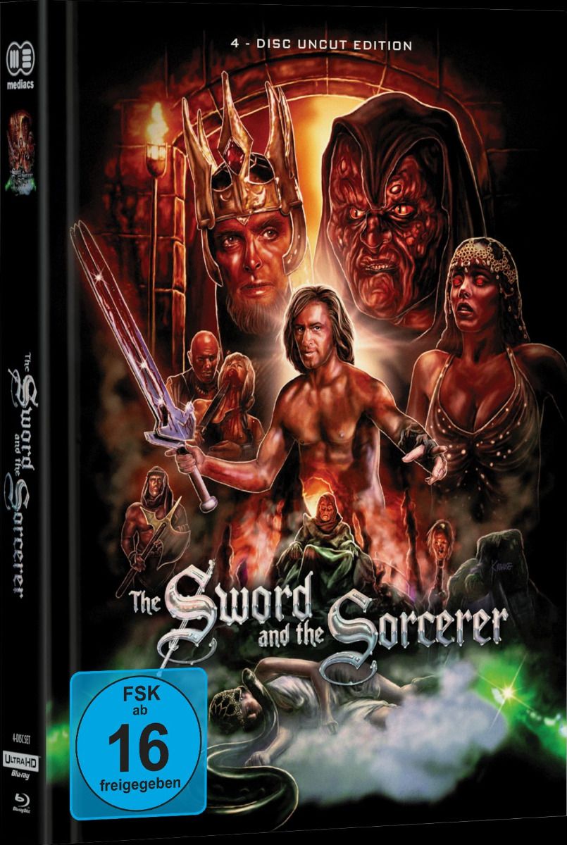 The Sword and the Sorcerer - Cover B - Mediabook (Wattiert) (4K UHD+2Blu-Ray+DVD) - Limited 500 Edition