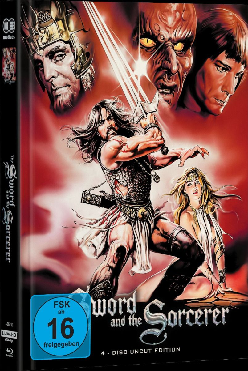 The Sword and the Sorcerer - Cover C - Mediabook (Wattiert) (4K UHD+2Blu-Ray+DVD) - Limited 333 Edition