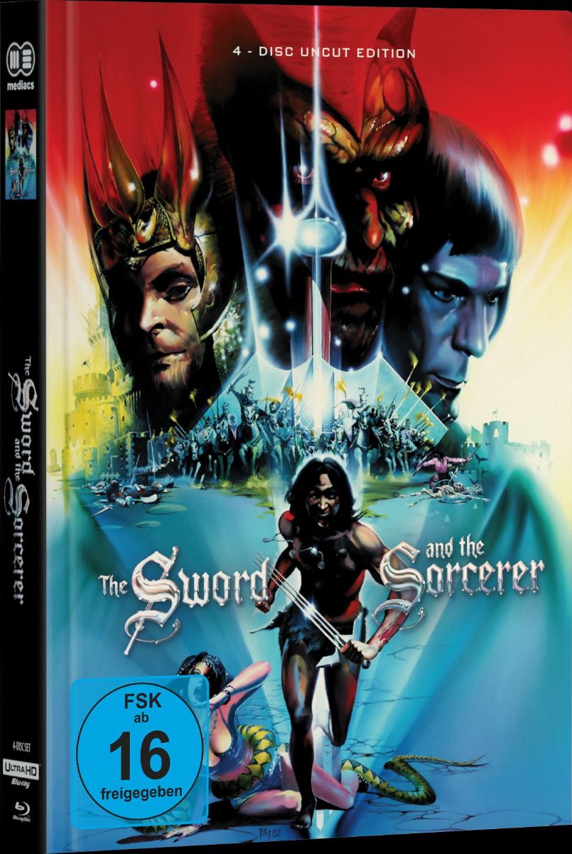 The Sword and the Sorcerer - Cover D - Mediabook (Wattiert) (4K UHD+2Blu-Ray+DVD) - Limited 333 Edition