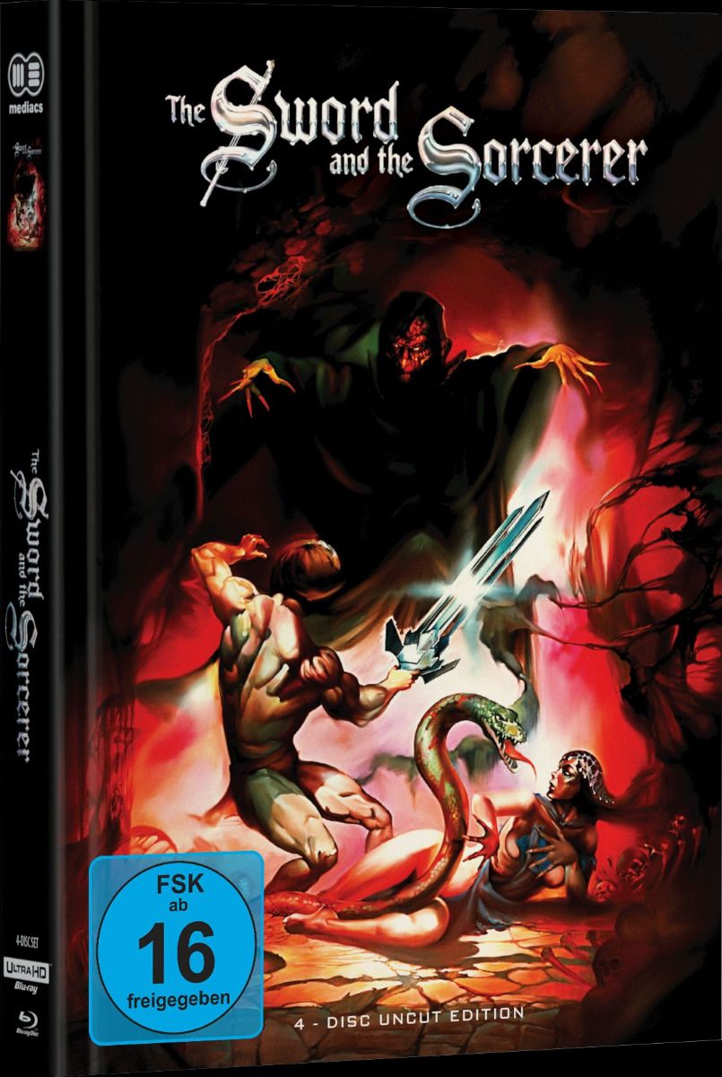The Sword and the Sorcerer - Cover E - Mediabook (Wattiert) (4K UHD+2Blu-Ray+DVD) - Limited 333 Edition