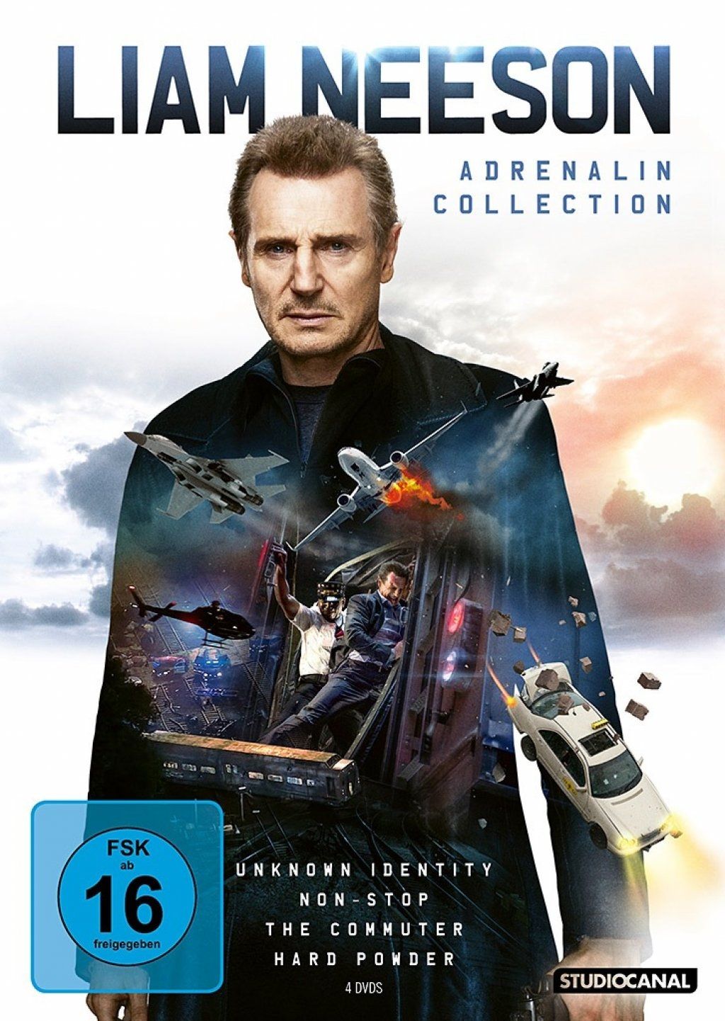 Unknown Identity / Non-Stop / The Commuter / Hard Powder (Liam Neeson - Adrenalin Collection) (4 Discs) 