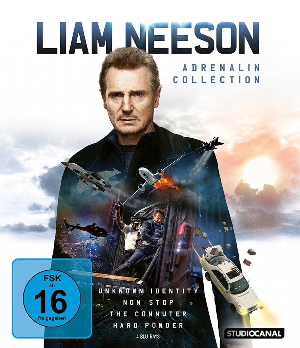 Unknown Identity / Non-Stop / The Commuter / Hard Powder (Liam Neeson - Adrenalin Collection) (4 Discs) (BLURAY)