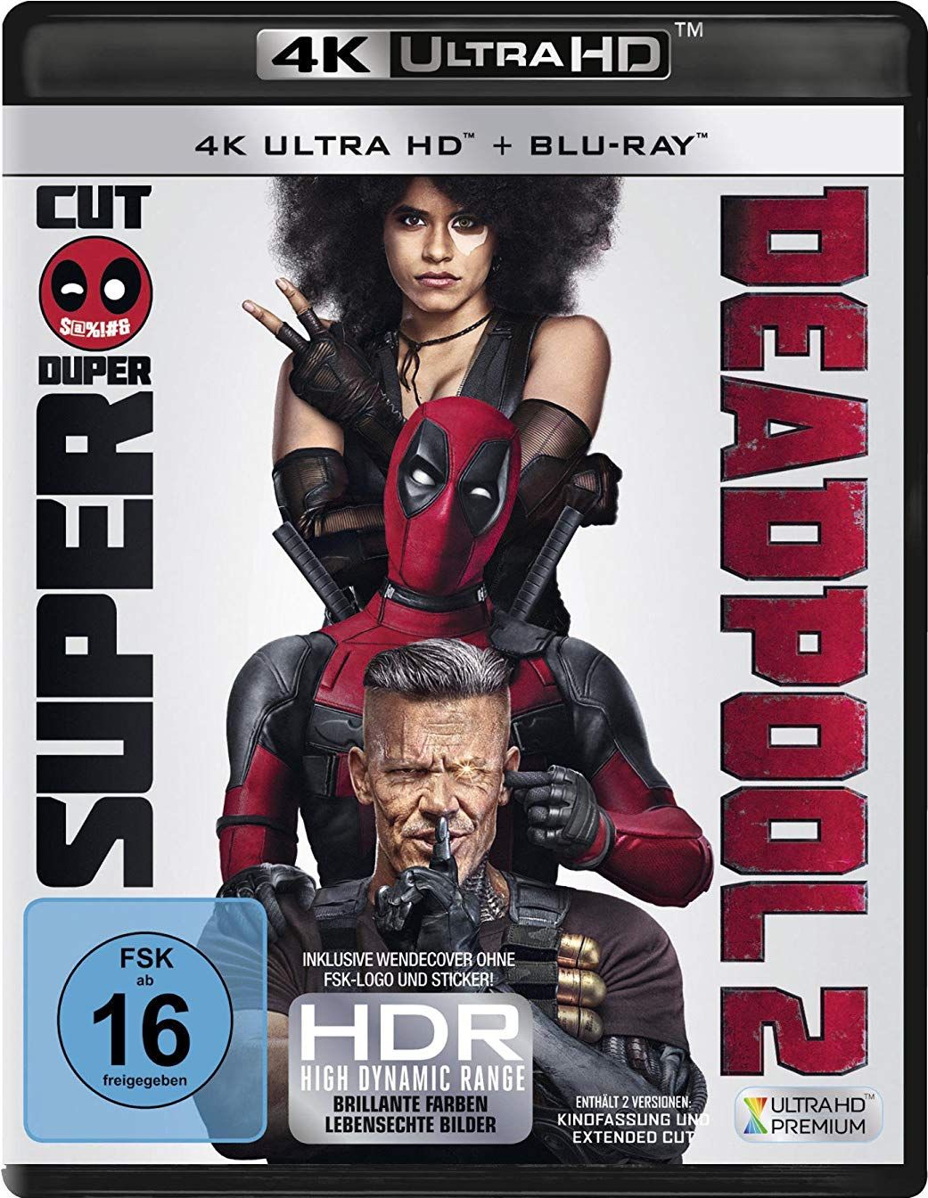 Deadpool 2 (Extended Cut + Kinofassung) (4 Discs) (UHD BLURAY + BLURAY)