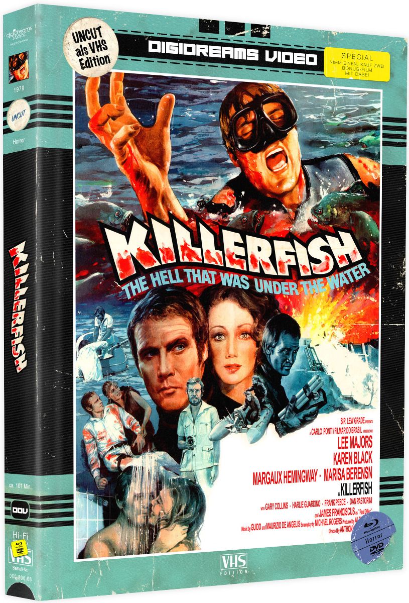 Killerfish - Piranha 2 (Lim. Uncut Mediabook) (2 DVD + 2 BLURAY)