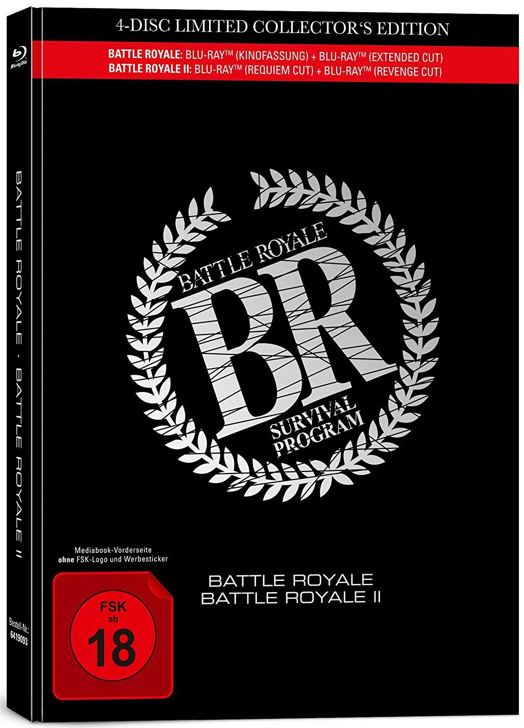 Battle Royale 1+2 (Lim. Uncut Mediabook) (4 Discs) (BLURAY)
