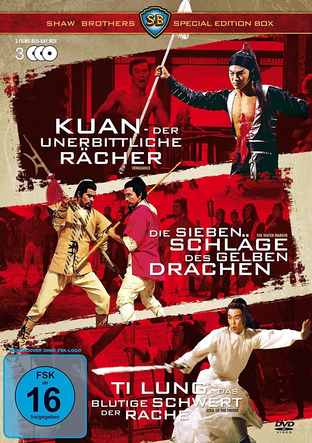 Kuan - Der unerbittliche Rächer /  Die Sieben Schläge des gelben Drachen / Ti Lung - Das blutige Schwert der Rache (Shaw Brothers Special Edition Box 1) (3 Discs)