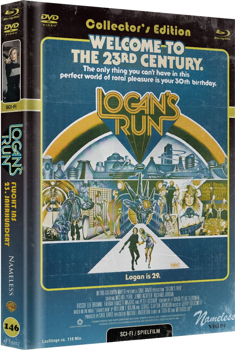 Logans Run - Flucht ins 23. Jahrhundert - Cover C - Mediabook (Blu-Ray) (2Discs) - Limited 333 Edition