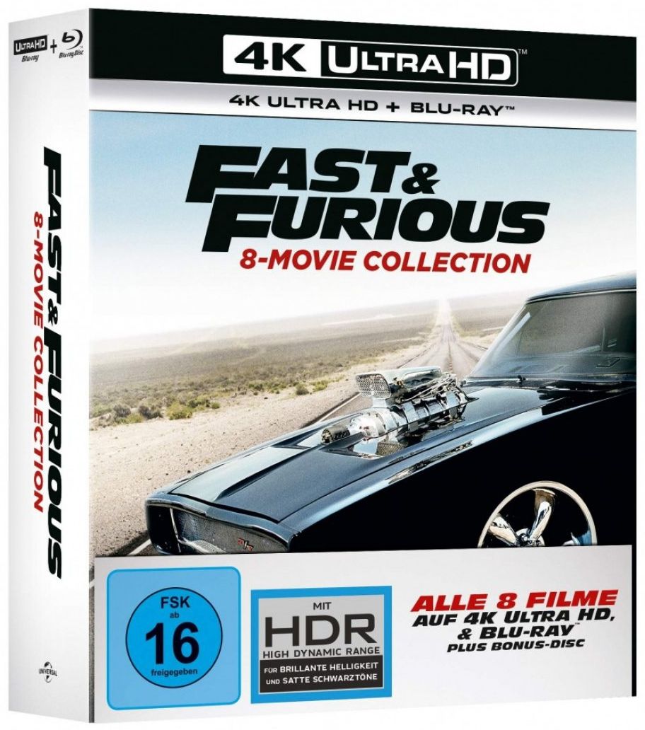 Fast & Furious - 8 Movie Collection (17 Discs) (UHD BLURAY + BLURAY)