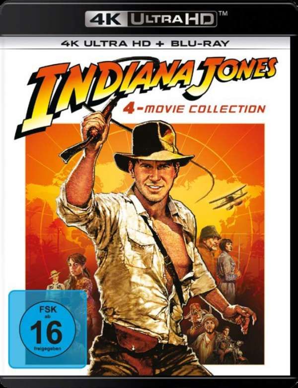 Indiana Jones 1 - 4 Movie Collection (9 Discs) (UHD BLURAY + BLURAY)