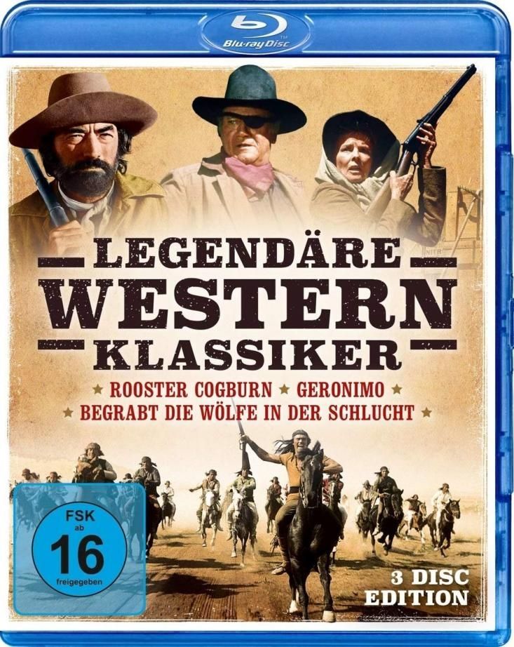 Rooster Cogburn / Geronimo / Begrabt die Wölfe in der Schlucht (Legendäre Western-Klassiker) (3 Discs) (BLURAY)