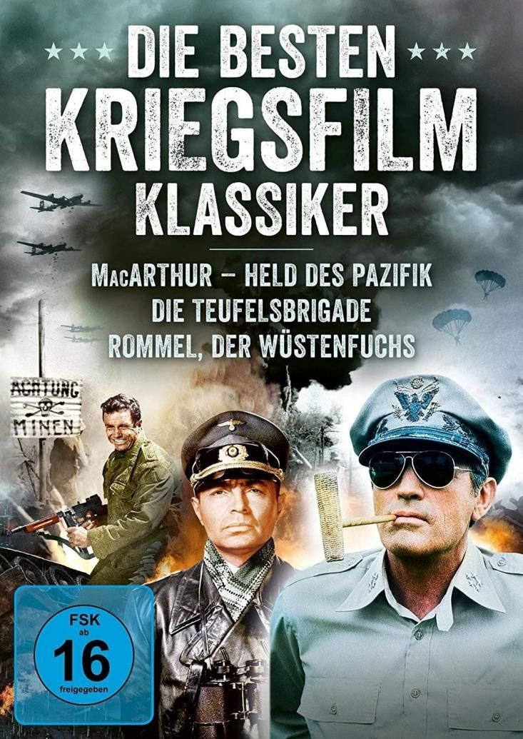 MacArthur / Die Teufelsbrigade / Rommel, der Wüstenfuchs (Die besten Kriegsfilm-Klassiker) (3 Discs)