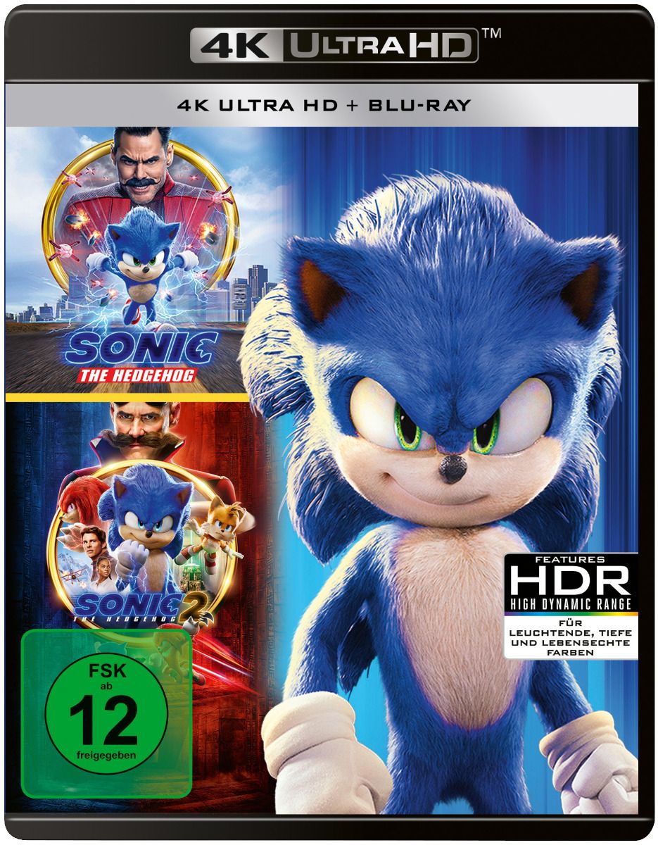 Sonic the Hedgehog 1&2 (4K UHD+Blu-Ray) (4Discs)