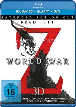 World War Z 3D (Extended Action Cut) (BLURAY + BLURAY 3D + DVD)