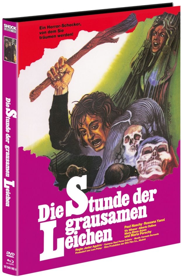 Stunde der grausamen Leichen, Die (Lim. Uncut Mediabook - Cover A) (DVD + BLURAY)