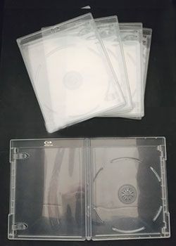 5 x Elite Blu-ray Hülle 11 mm Single mit Silberprägung TRANSPARENT