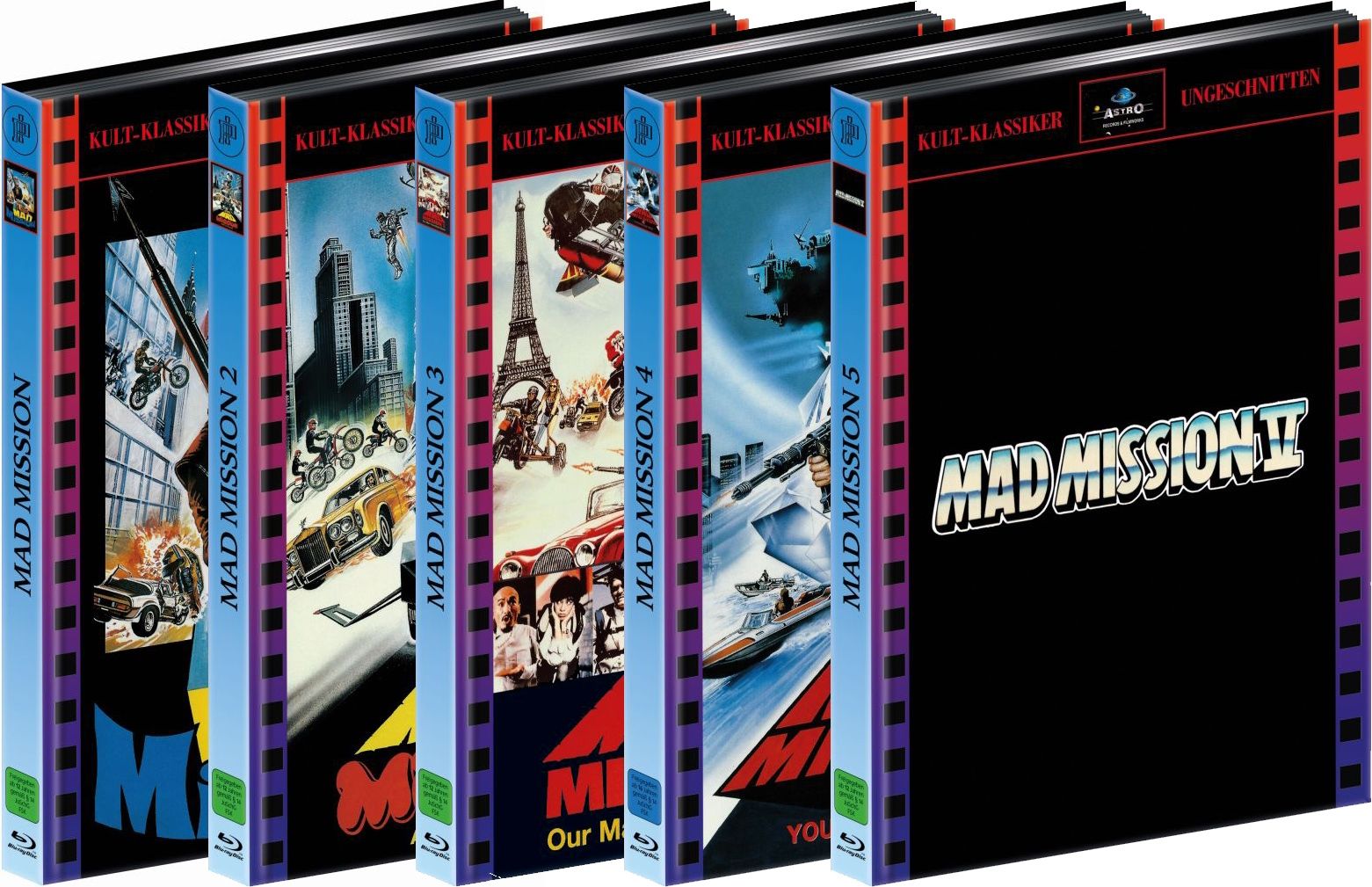 Mad Mission 1-5 (Lim. Astro Mediabook Set) (9 DVD + 9 BLURAY)