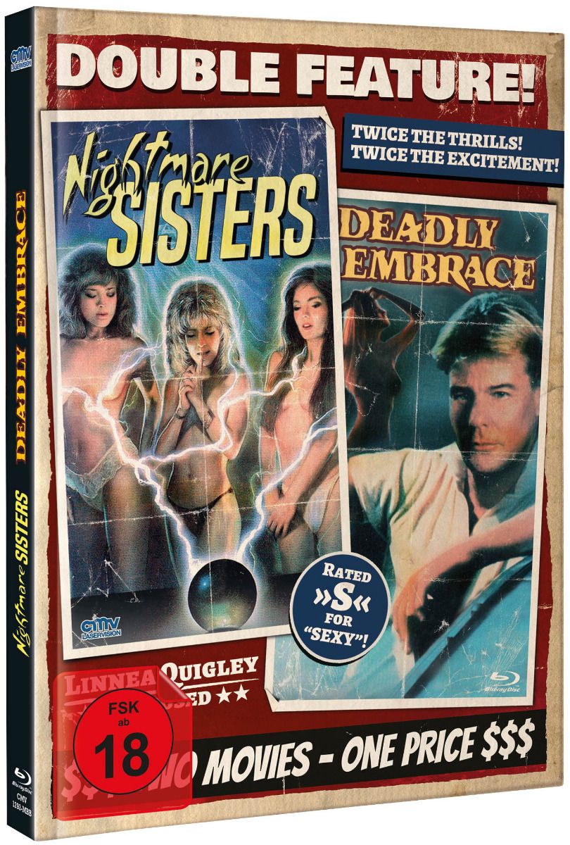 Nightmare Sisters / Deadly Embrace (Lim. Uncut Double Feature Mediabook - Cover B) (2 Discs) (BLURAY)
