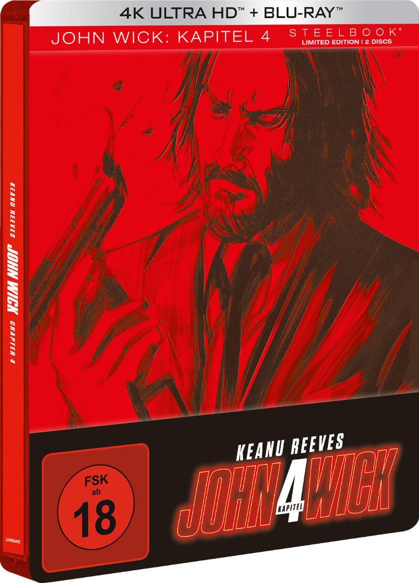 John Wick: Kapitel 4 (4K UHD+Blu-Ray) - Limited Steelbook Edition
